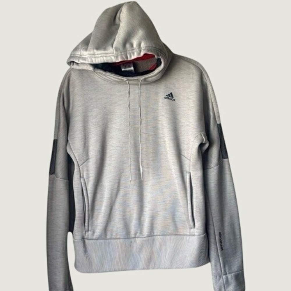 Adidas Climaheat Grey With Orange Hoodie Size Large - Picture 2 of 11